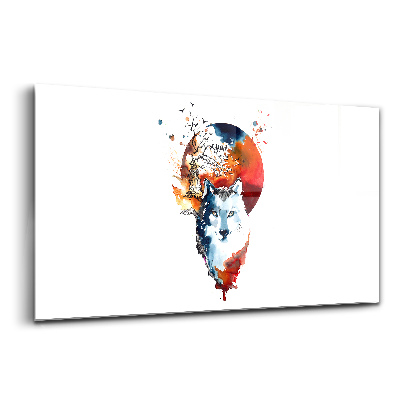 Obraz na szkle Wilkołak pełnia i luna