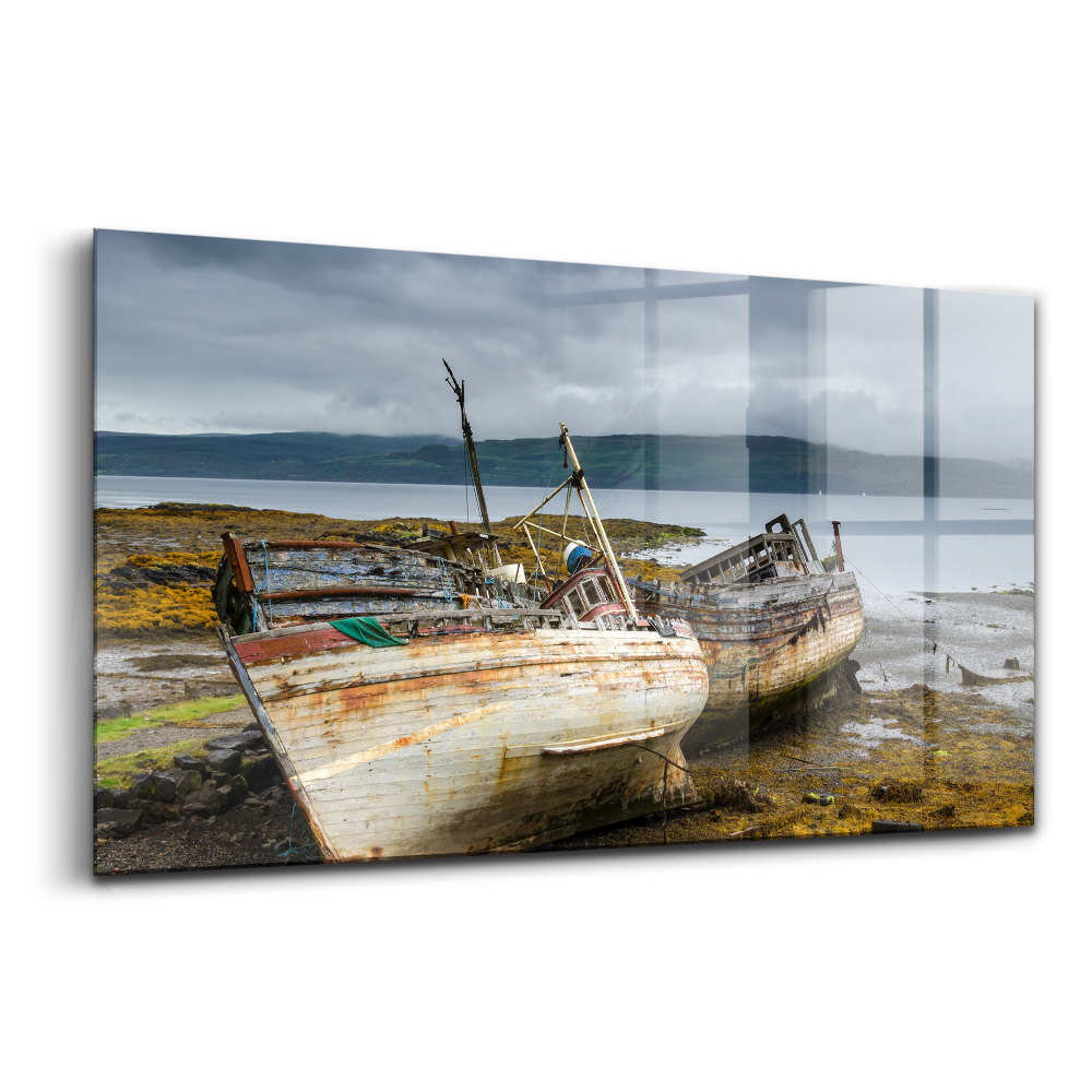 Obraz na szkle Zatoka Salen bay łodzie