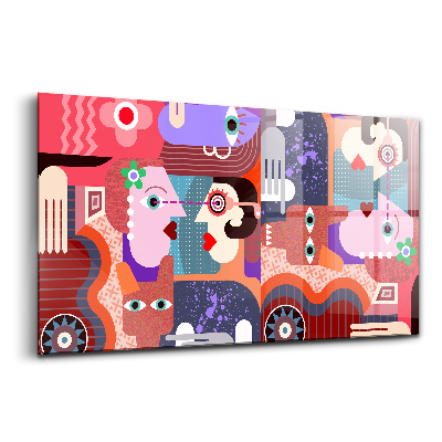 Obraz na szkle Abstrakcyjne twarze