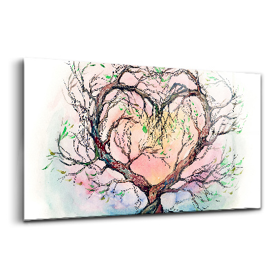 Obraz na szkle Drzewo serce miłość natura