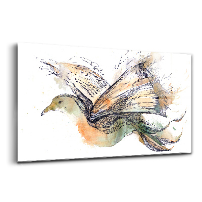 Obraz na szkle Ptak książka