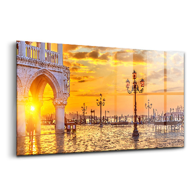 Obraz na szkle Złota godzina Wenecja piękny rynek