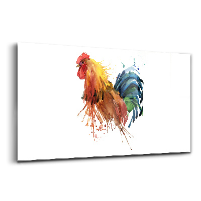 Foto-obraz szklany Kolorowy kogut