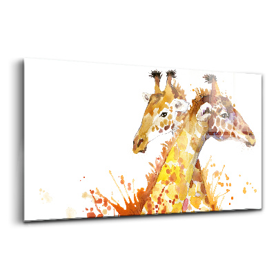 Obraz szklany Żyrafa akwarela