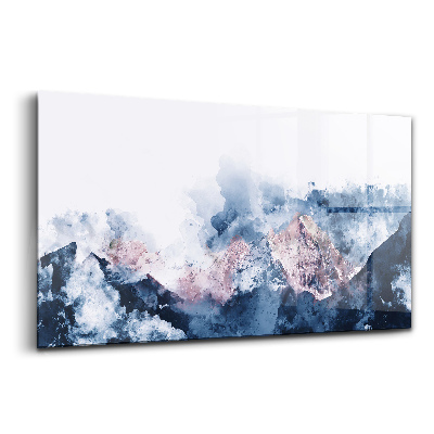 Obraz szklany Abstrakcyjne pasma górskie