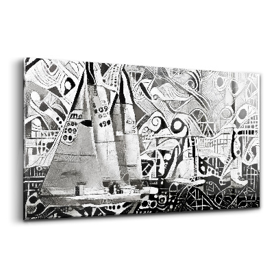 Obraz szklany Zagłówki na wodzie abstrakcja