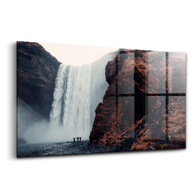 Obraz na szkle Wodospad Islandia krajobraz