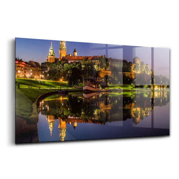 Obraz na szkle Wawel nocą wisła
