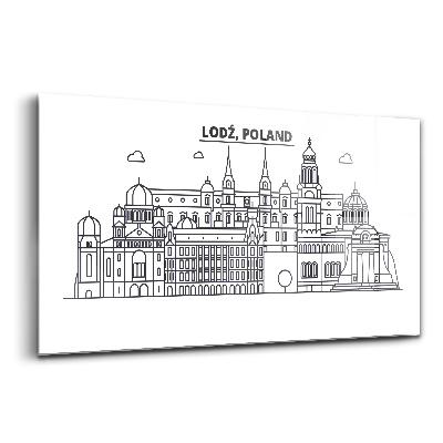 Obraz na szkle Łódź architektura panorama