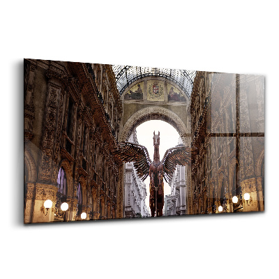 Obraz na szkle Posąg konia w mediolanie