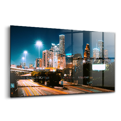Obraz na szkle Miasto nocą houston
