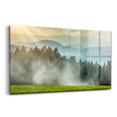 Obraz szklany Krajobraz gór beskidy polska