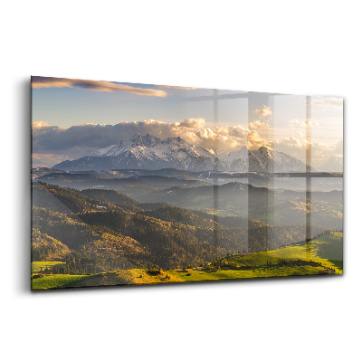 Obraz szklany Pieniny wysoki wierch