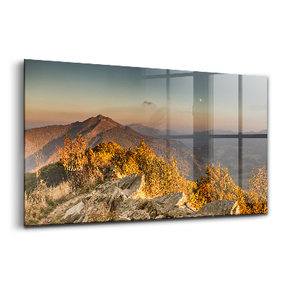 Obraz szklany Góry bieszczady