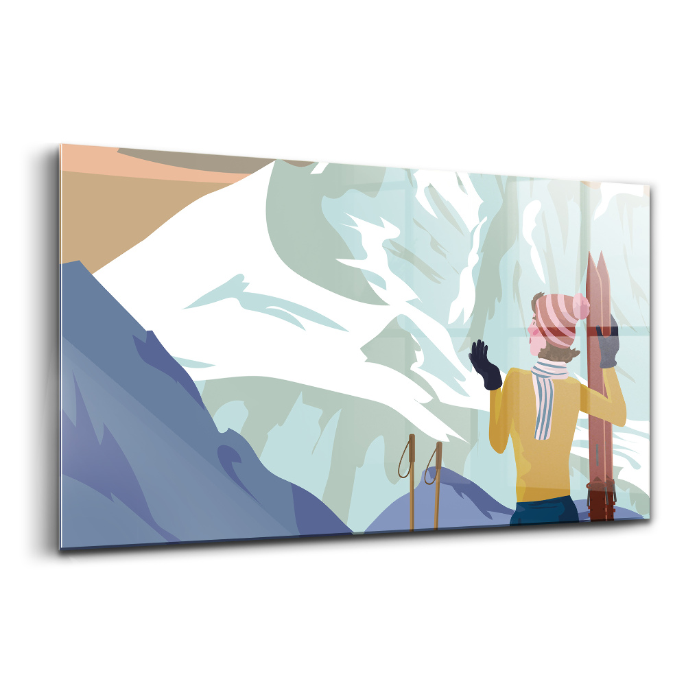 Obraz szklany Plakat alp francuskich