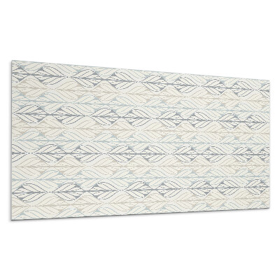 Płyta na ścianę Wzór liści w rombach