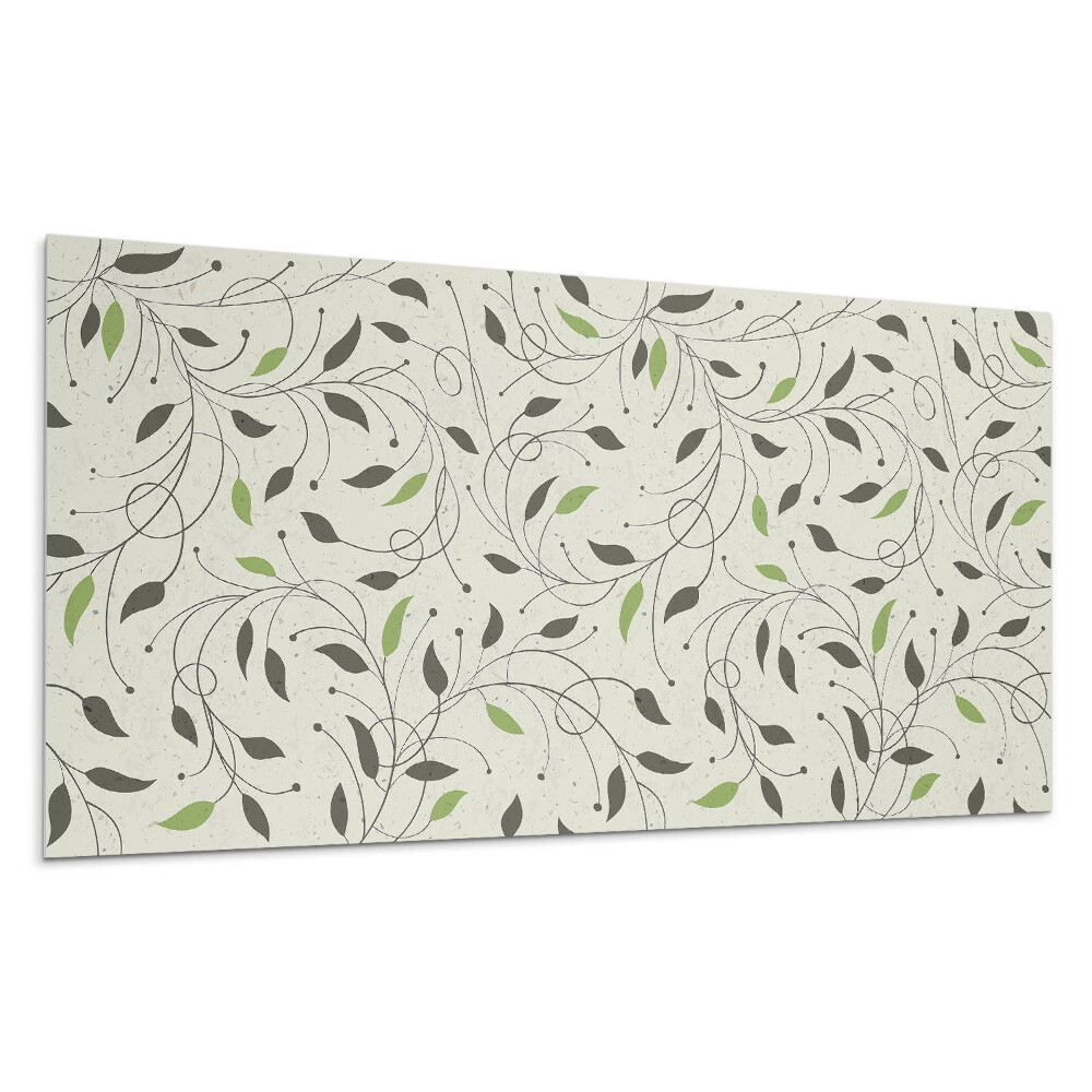 Płyta na ścianę Wzór z liśćmi i gałązkami