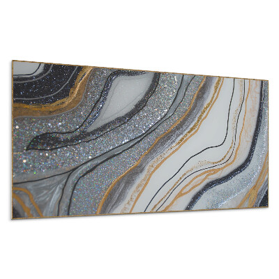 Płyta na ścianę Abstrakcyjne fale z blaskiem