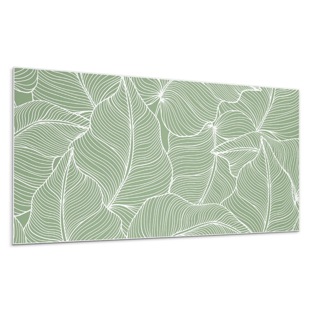 Płyta pcv na ścianę Wzór liści z falami