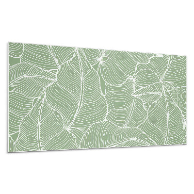 Płyta pcv na ścianę Wzór liści z falami