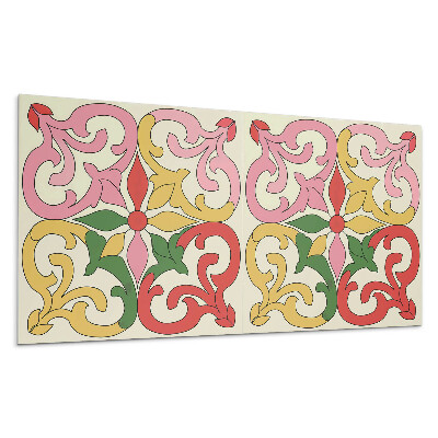 Panel na ścianę Wzór kwiatowy z ornamentami