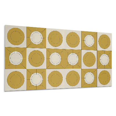 Płyta pcv na ścianę Geometryczny wzór z okręgami