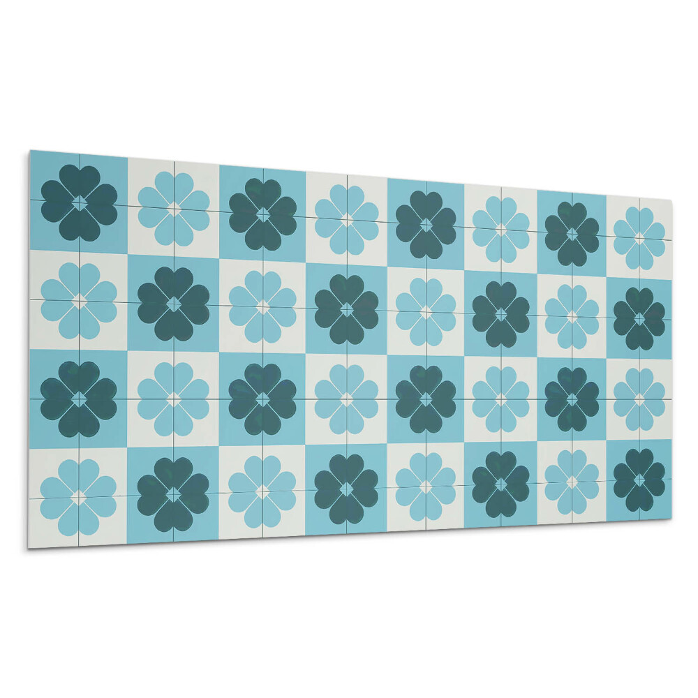 Panel na ścianę Kwiatowy wzór w kratkę