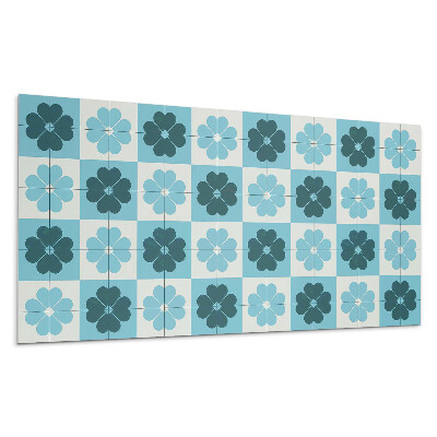 Panel na ścianę Kwiatowy wzór w kratkę