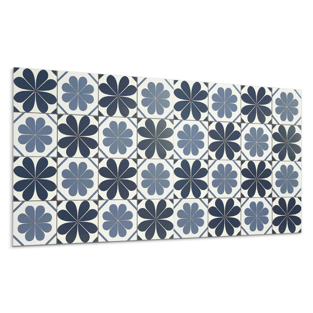 Płyta na ścianę Kwiatowy wzór na płytkach