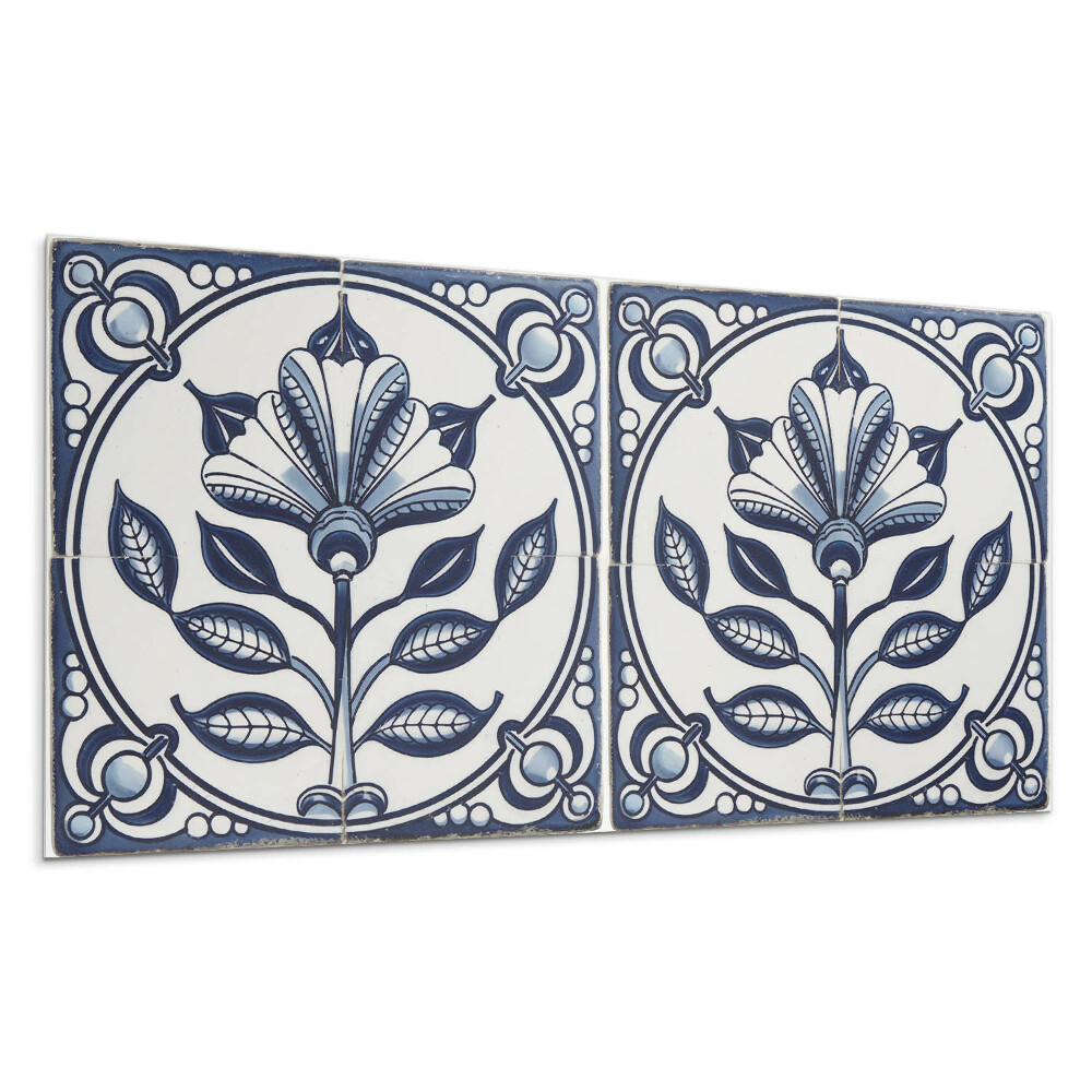 Panel ścienny Kwiatowy wzór na kaflu