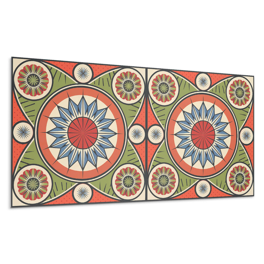 Panel ścienny Symetryczny wzór z kwiatami