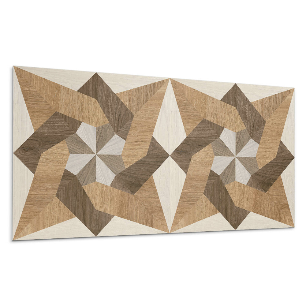 Płyta na ścianę Wielokątna mozaika drewna