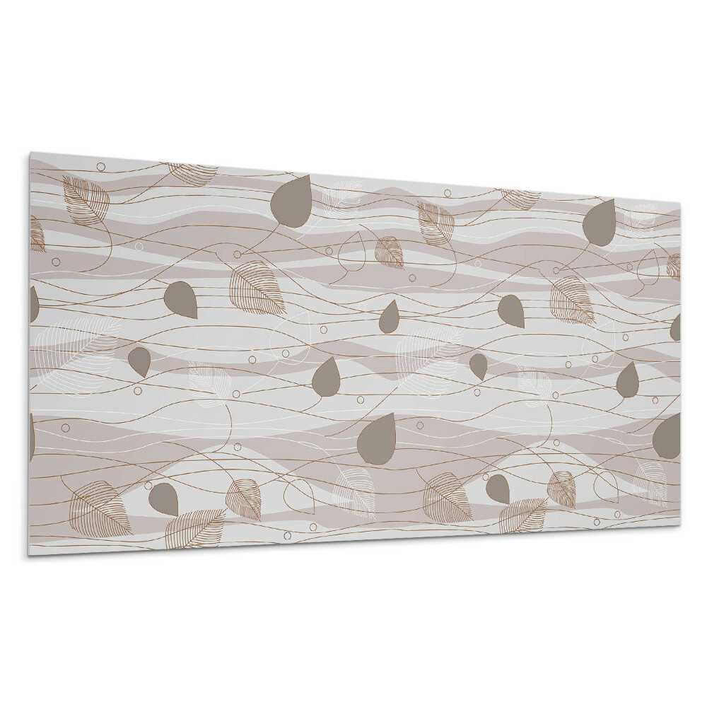 Płyta pcv na ścianę Wzór liści na falach