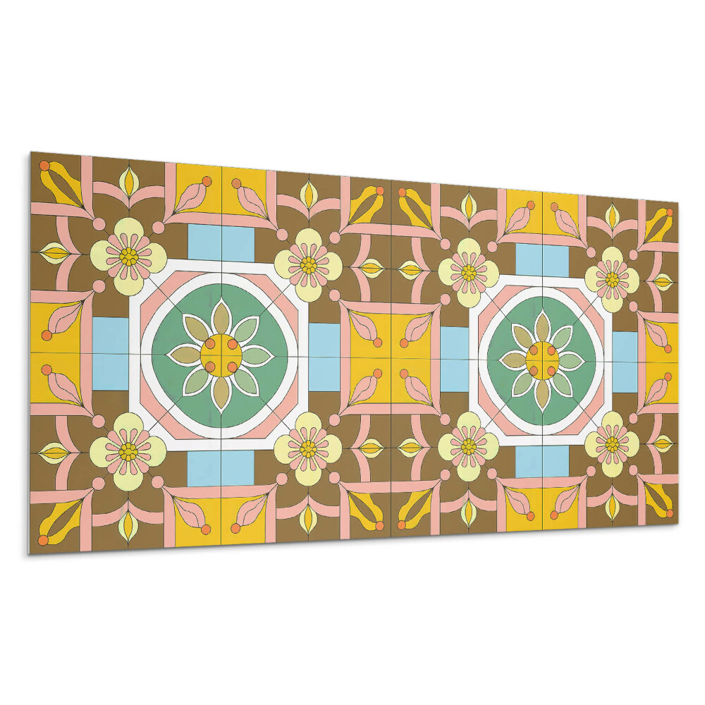 Płyta na ścianę Wzór kwiatowy na tle