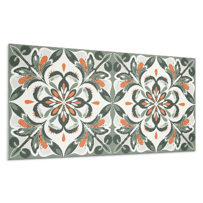 Płyta na ścianę Kwiatowy wzór z liśćmi