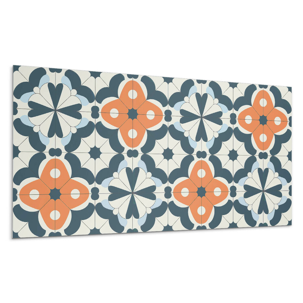 Panel ścienny Wzór kwiatowy w kafelkach