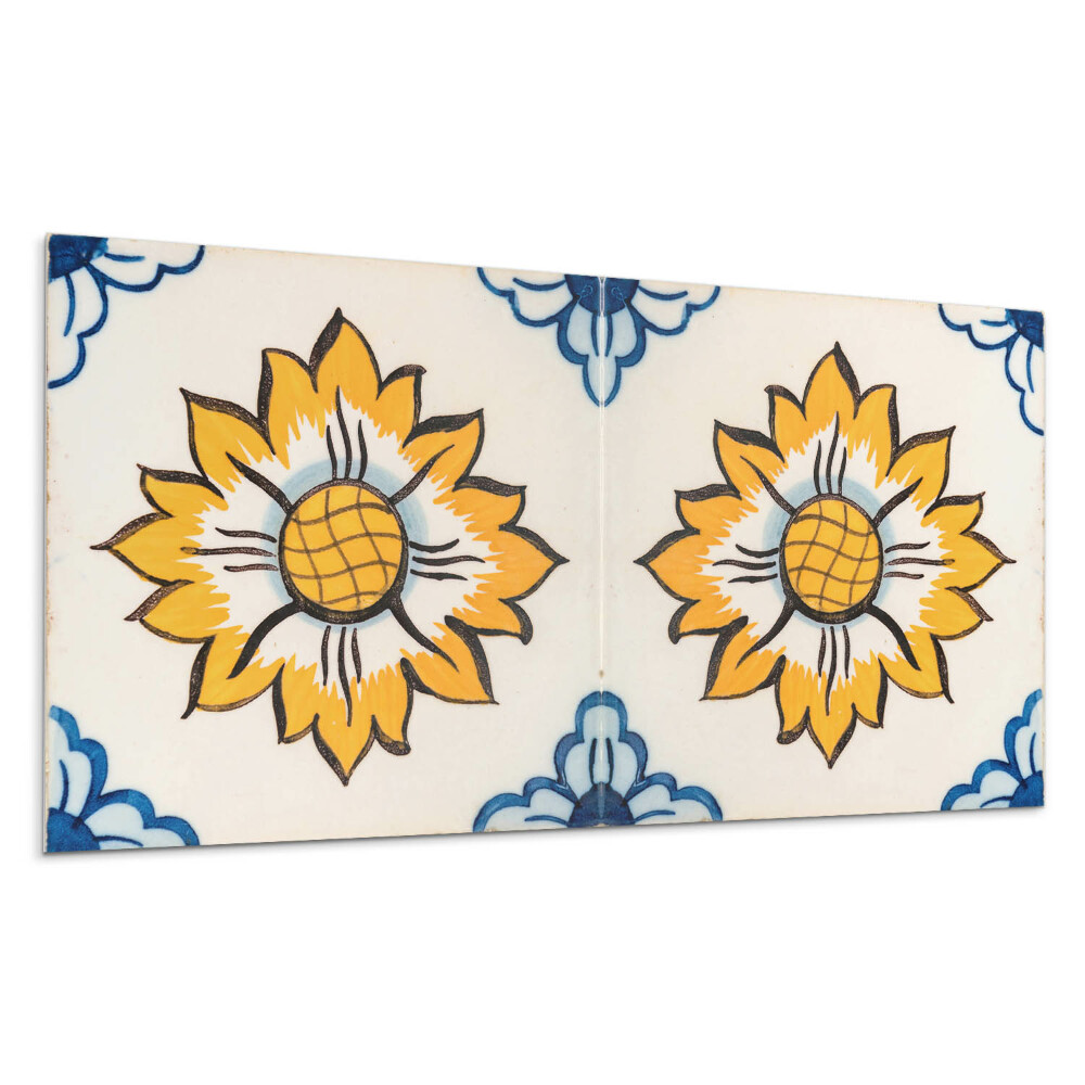 Płyta na ścianę Kwiatowy wzór ceramiczny