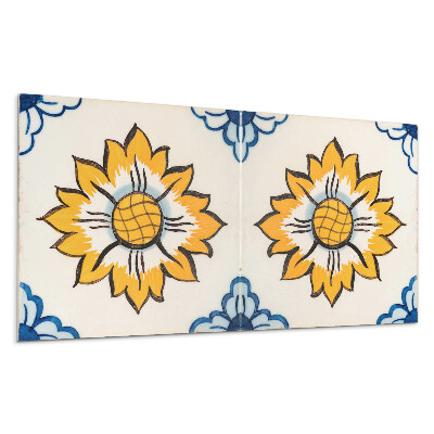 Płyta na ścianę Kwiatowy wzór ceramiczny