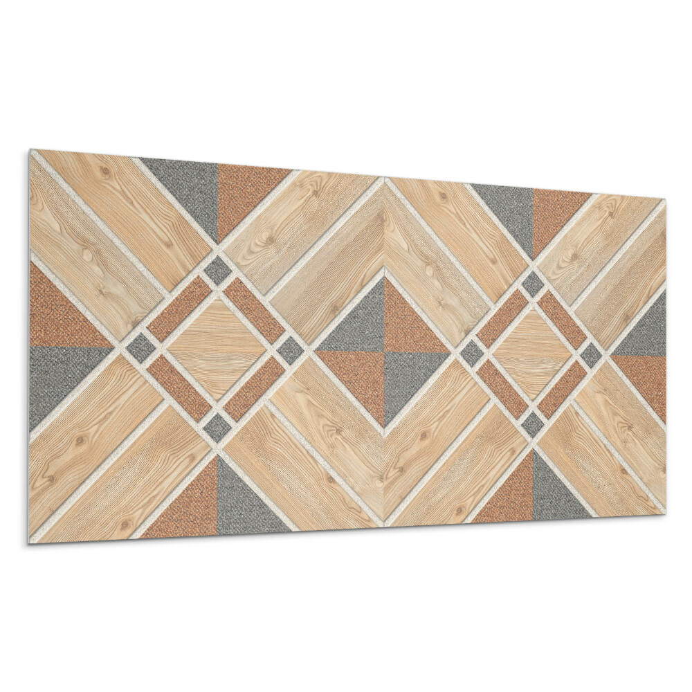 Panel ścienny Wzór geometryczny z drewnem