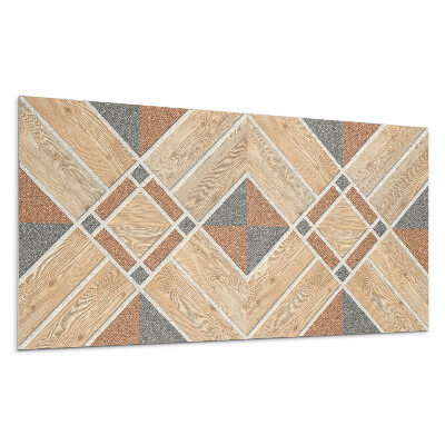 Panel ścienny Wzór geometryczny z drewnem