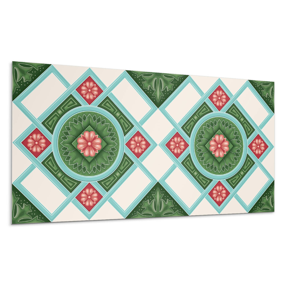 Płyta pcv na ścianę Wzór kwiatowy w rombie