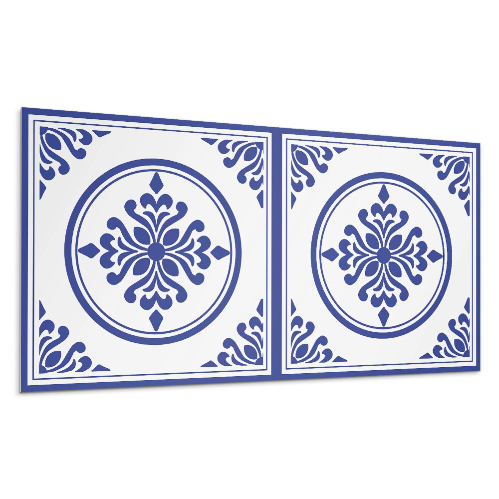 Panel pcv Wzór z okręgiem i kwiatami