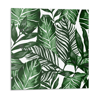 Płyta na ścianę Tropikalne liście w desenie