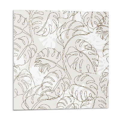 Płyta na ścianę Liściasty wzór w prostych liniach