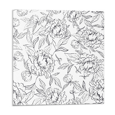 Panel dekoracyjny Kwiatowa kompozycja z zielonymi liśćmi