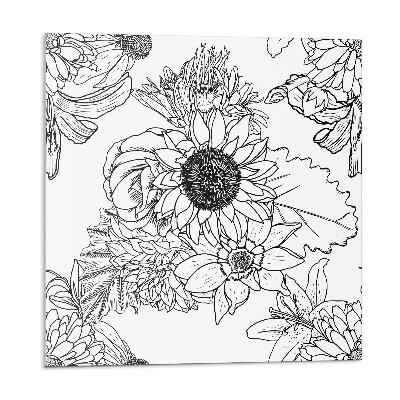 Panel ścienny Kwiatowy wzór w linii