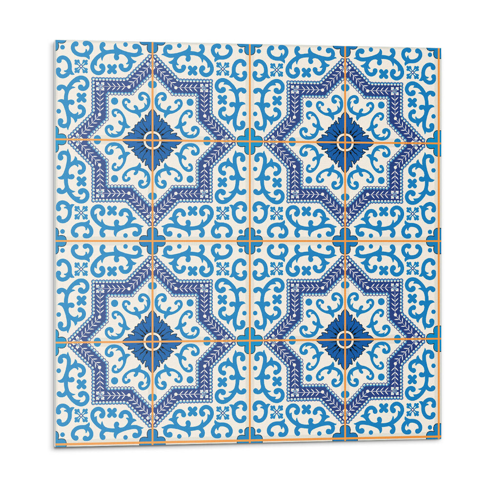 Płyta na ścianę Kaflowe ornamenty w eleganckim stylu