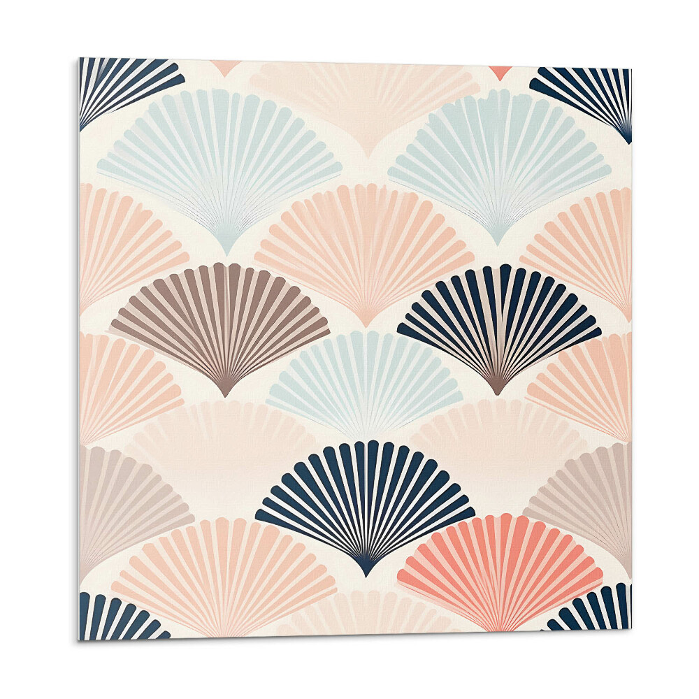 Panel ścienny pcv Fale z motywem wachlarzy