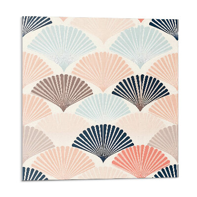 Panel ścienny pcv Fale z motywem wachlarzy