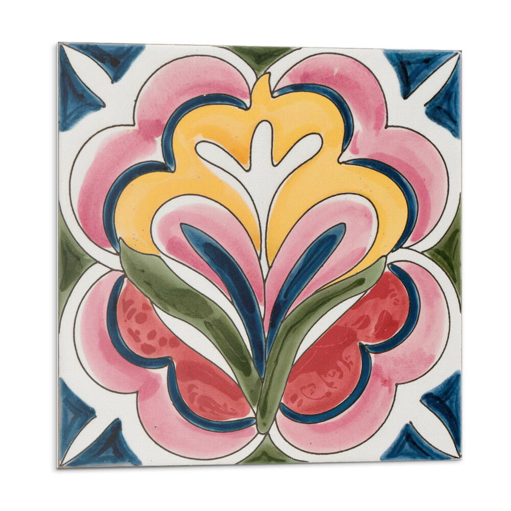 Panel ścienny pcv Kwiatowy motyw na kafelku